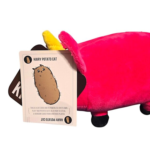 Exploding Kittens Hot Pink Pig-A-Corn 2019 Collectible 11" Plush with Bonus Card - Picture 9 of 9